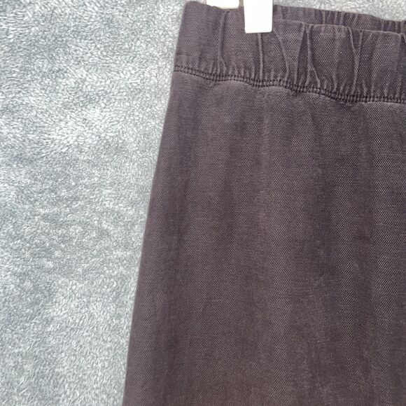 Eileen Fisher Pants Womens Size Medium Black Straight Leg Stretch Elastic Waist - Picture 3 of 11